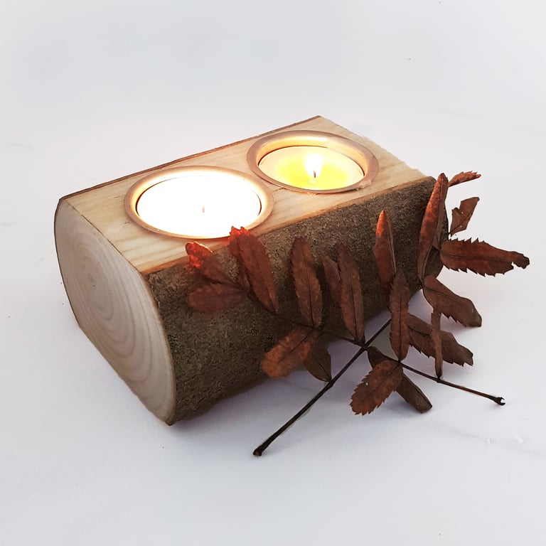 Rustic Duo Candle Holder