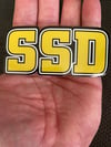 SSD Die Cut logo sticker -4 inches wide 