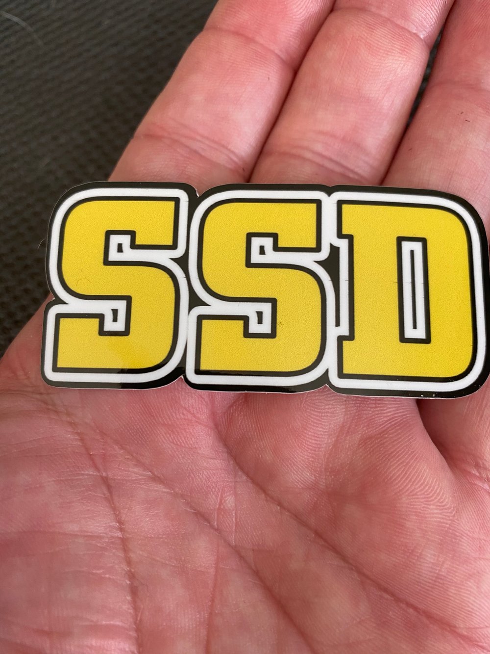 SSD Die Cut logo sticker -3 inches  wide