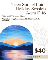 Teen Sunset Holidays Paint Session