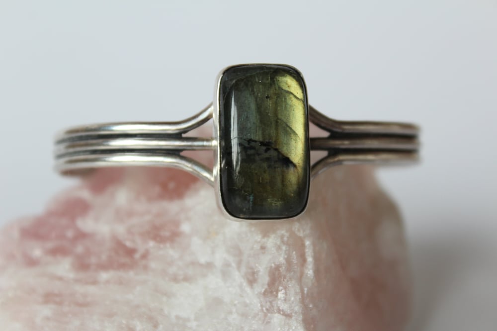 Labradorite Large Sterling Silver Cuff