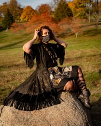 Image 4 of Bronze Glitter Sheer Fringe Robe