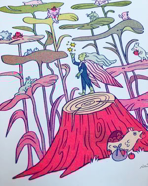 Little Lily Home Risograph Print