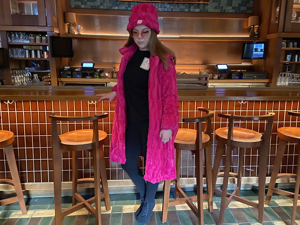 Image of Fuchsia Faux Fur Mink