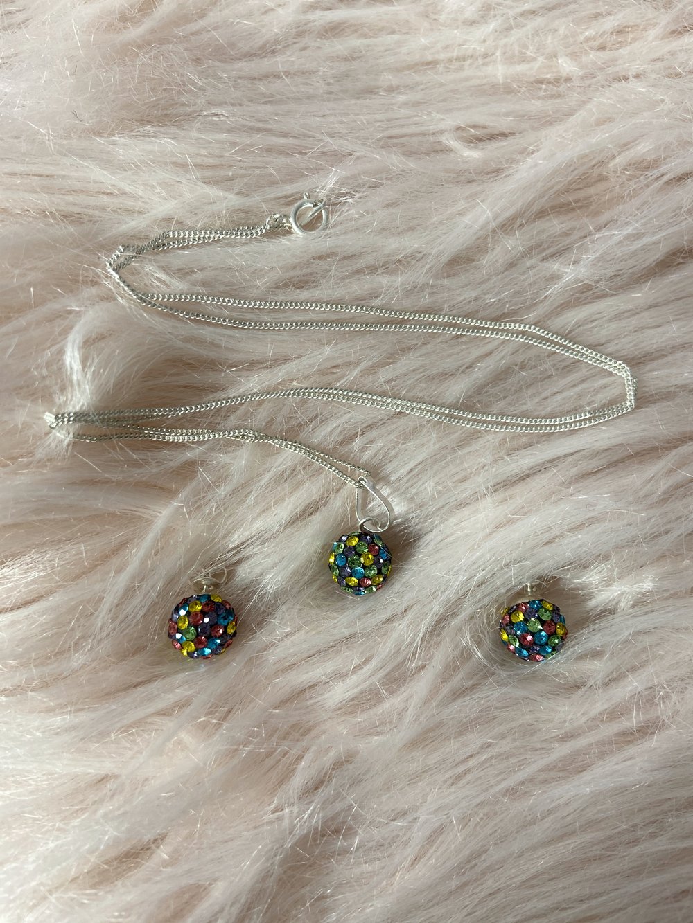 Image of Fireball Earrings and Necklace Set