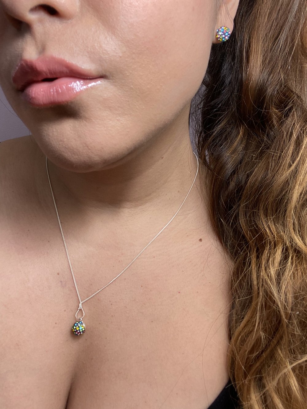 Image of Fireball Earrings and Necklace Set