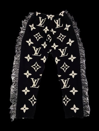 Shop Louis Vuitton 2022 SS Flower Flock Pyjama Pants (1A9IRX) by