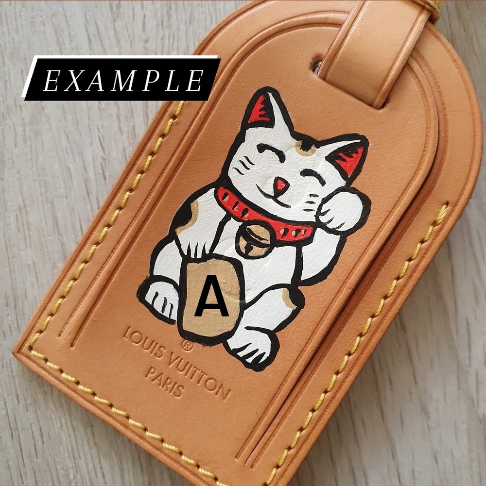 Lucky Maneki Neko Louis Vuitton Luggage Tag