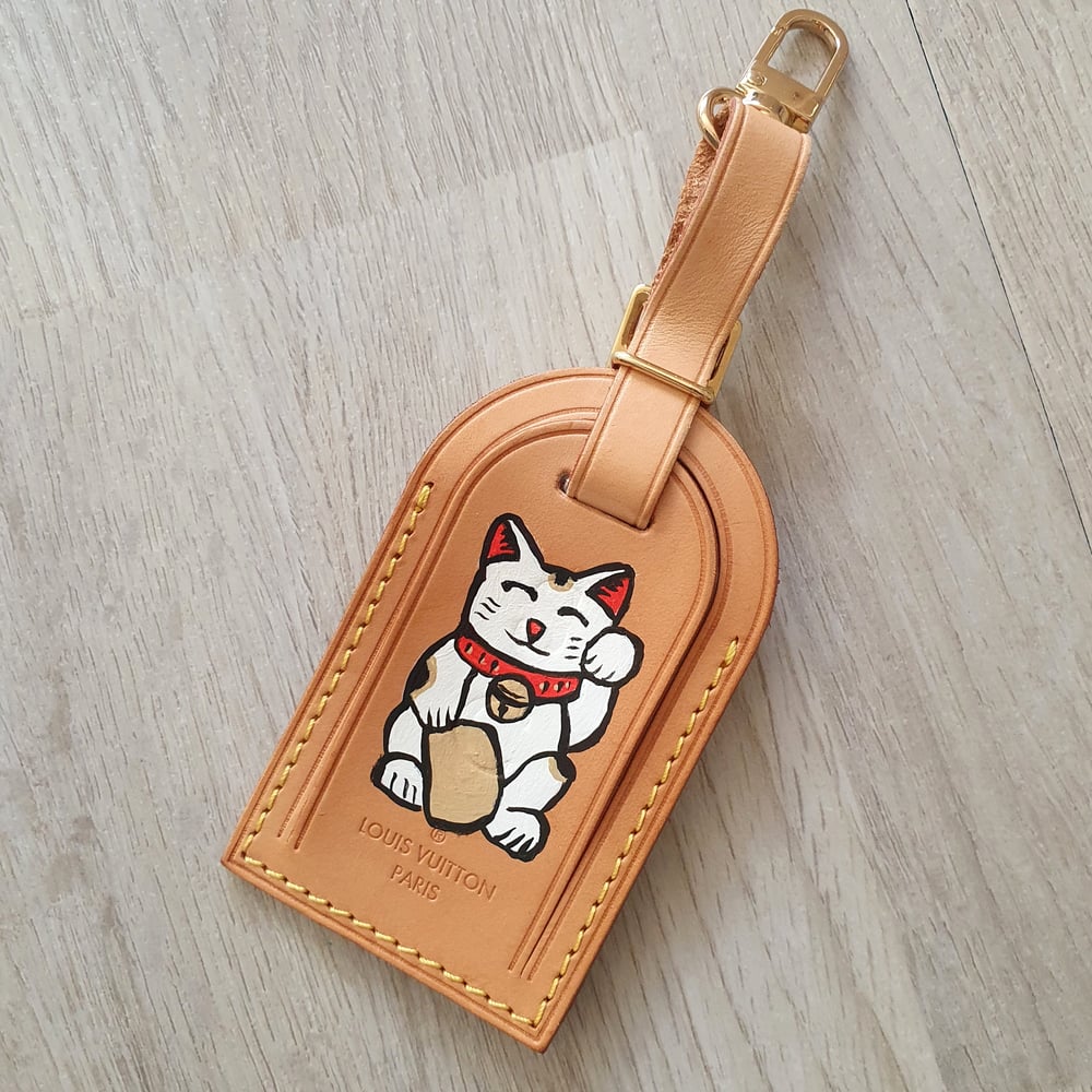 Lucky Maneki Neko Louis Vuitton Luggage Tag