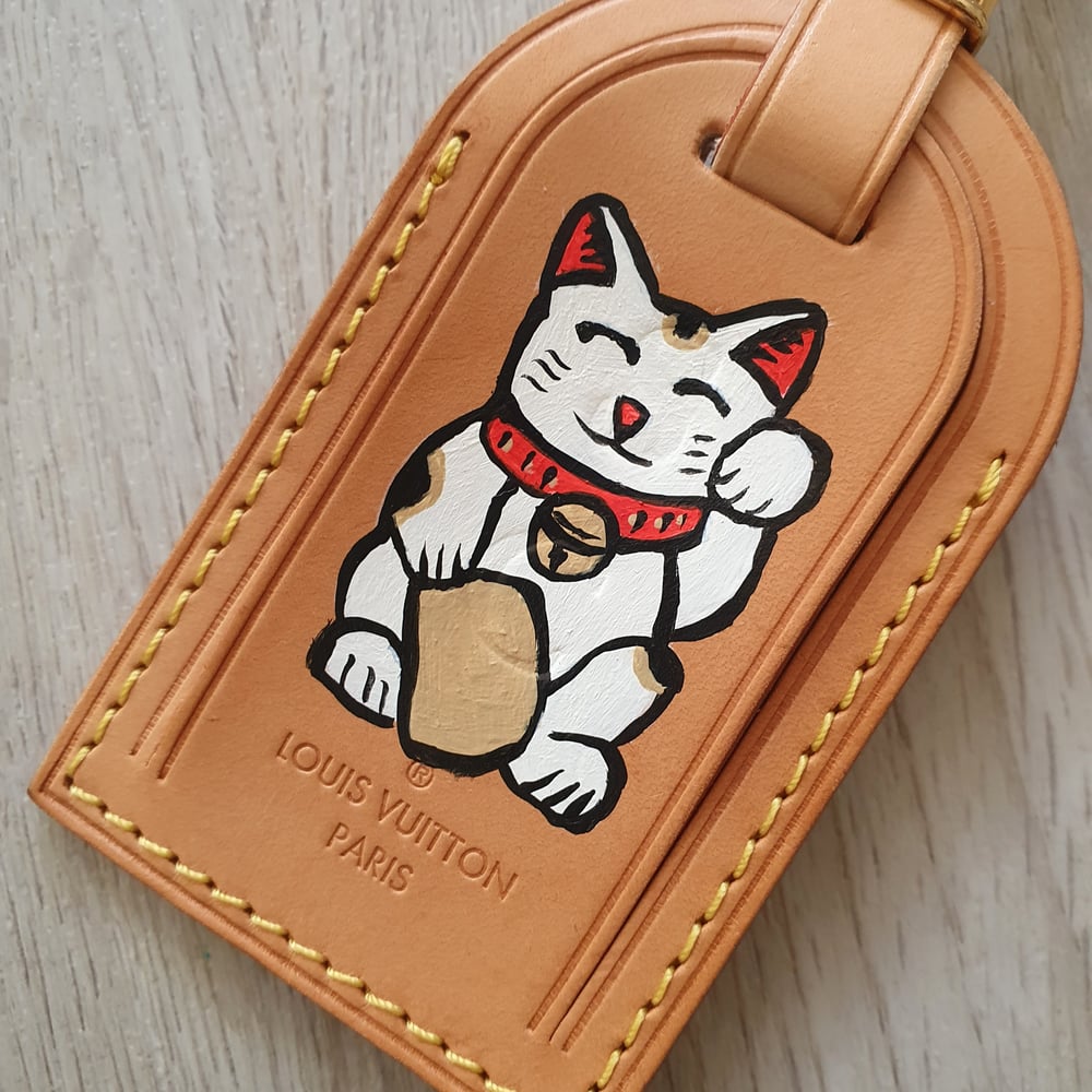 Lucky Maneki Neko Louis Vuitton Luggage Tag