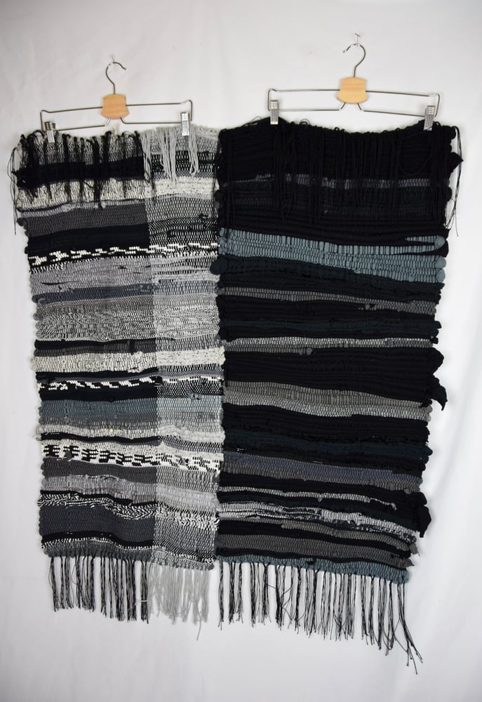 Image of Hand woven duality textile. 
