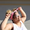 Pink Satin Bandana