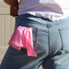 Pink Satin Bandana