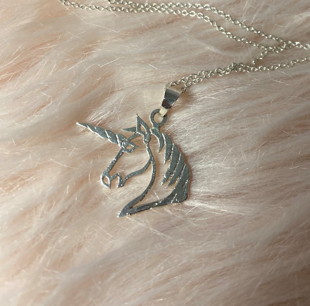 Image of Unicorn Silhouette Necklace 