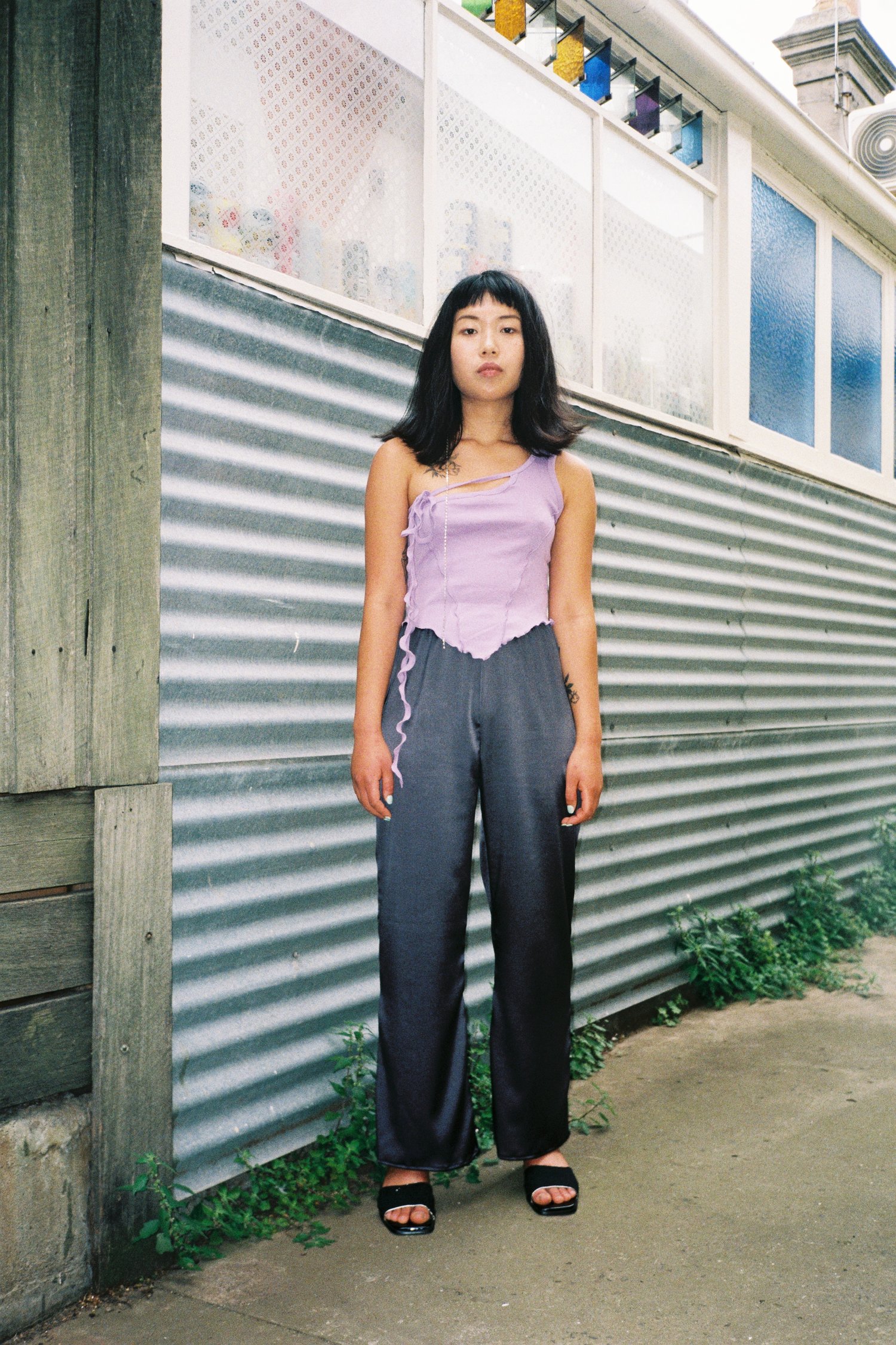 Image of No. 20 / Sentimental Silk Pant - Pewter