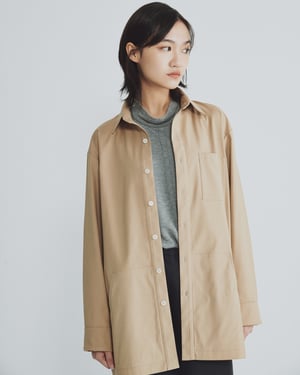 Image of TRAN - 寬角領工作襯衫 (卡其)