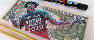 Zombie Voter #1 (on $1 bill)