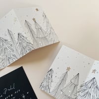 Image 4 of Pack of 6 Concertina Hand Finished Cards