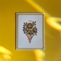 Image 1 of thanks bouquet greeting card