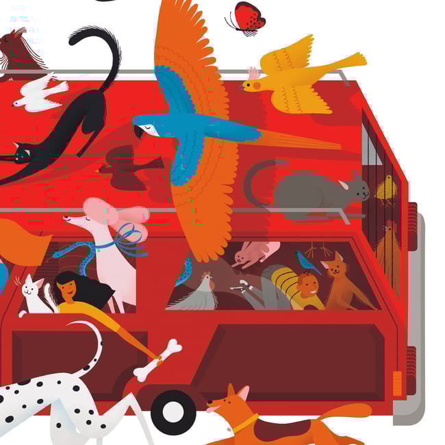 Print — Animal Car