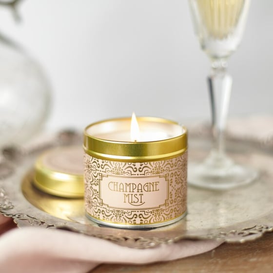 Image of Happy Hour Candle in a Tin - Champagne Mist Fragrance