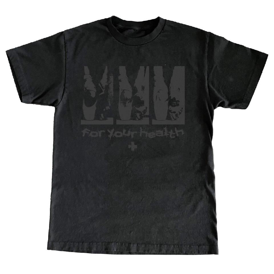 Image of black on black tee