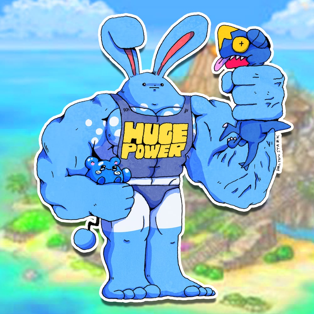 Image of Huge Power Azumarill Sticker