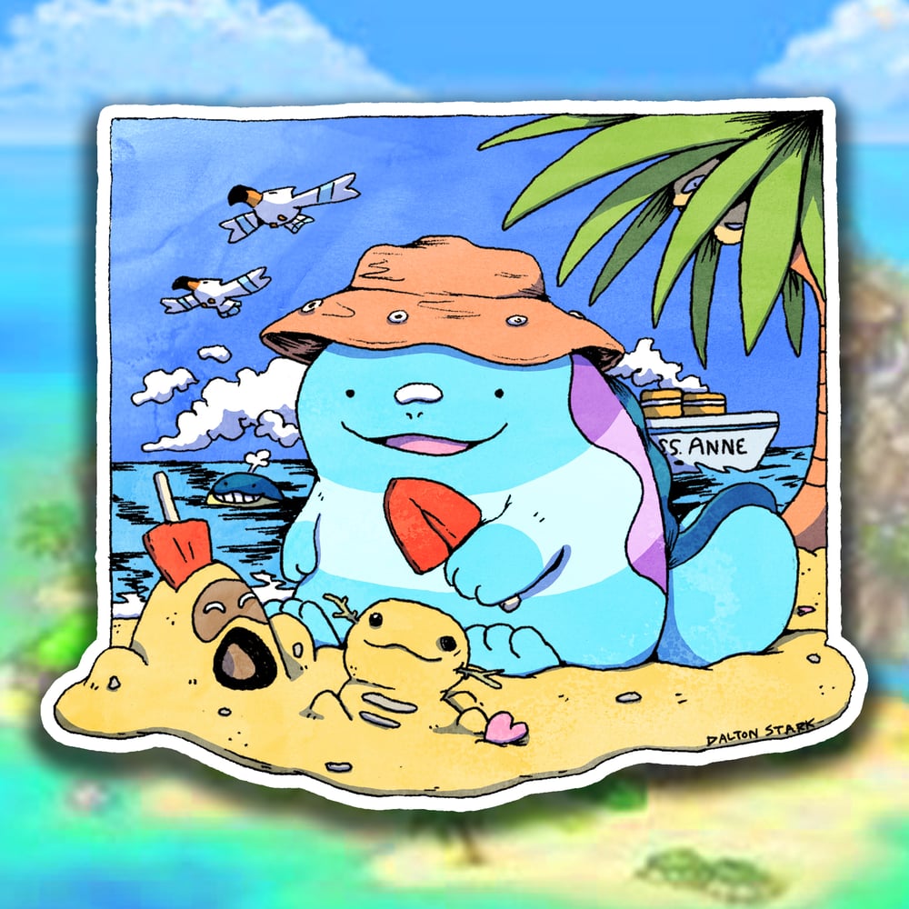 Image of Quagsire Beach Sticker