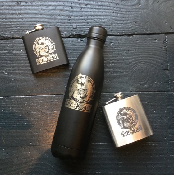 Image of Laser-engraved stainless flasks