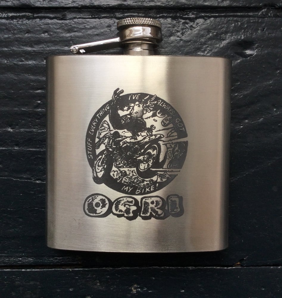 Image of Laser-engraved stainless flasks