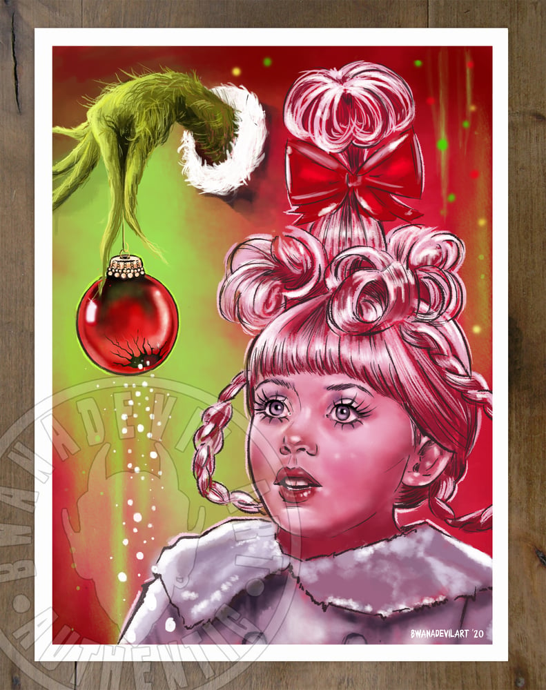 Image of Cindy-Lou Who (The Grinch) Art Print 9x12