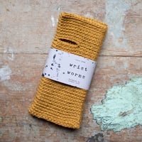 Image 2 of Wrist Worms, Wool, Mustard