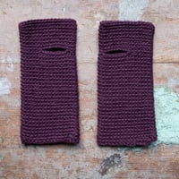 Image 1 of Wrist Worms, Wool, Grape