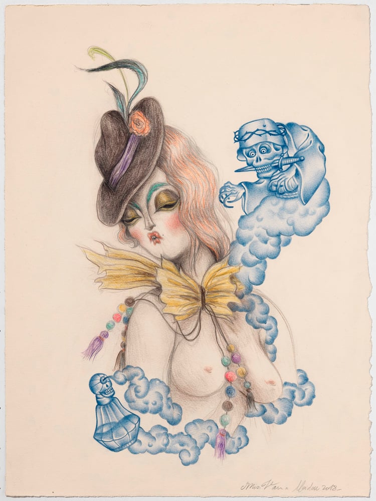Image of INDIGO MUSE II - Miss Van & Ramon Maiden collaboration print-