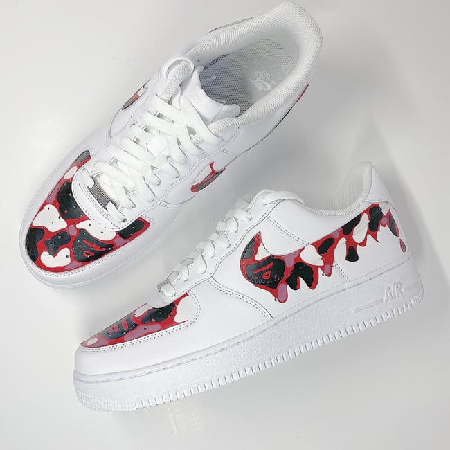 Nike AF1 - Red Drip Bapes 