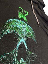 Image 3 of Binary Skull Hooded Tee