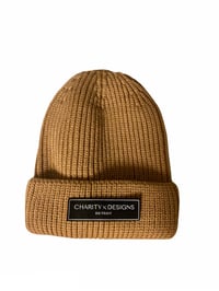 Unisex Camel Brown Knit Beanie