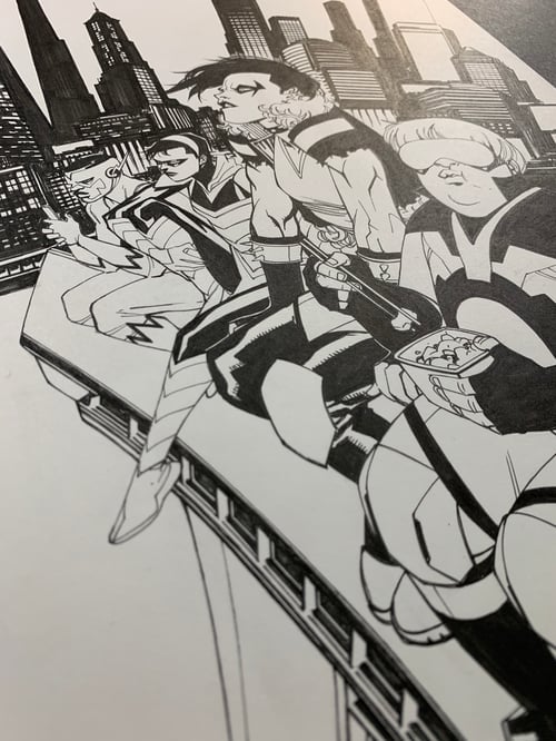 Image of TEEN TITANS #47 COVER original art