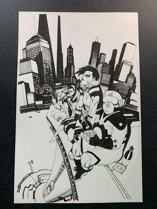 Image of TEEN TITANS #47 COVER original art