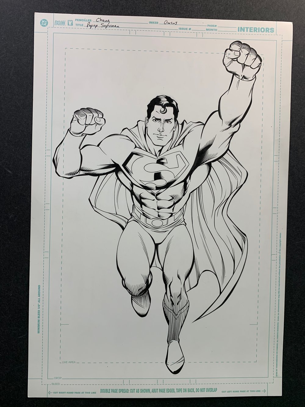 Image of SUPERMAN (DC SUPER HEROES: THE ULTIMATE POP-UP BOOK) original art