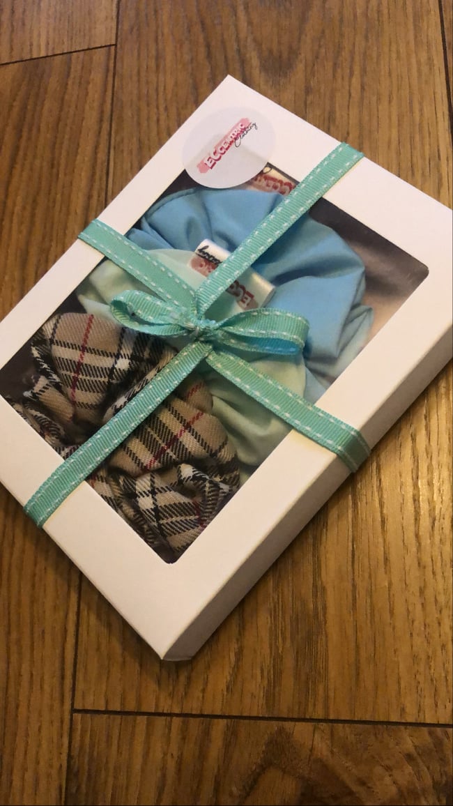 Clear window white gift box