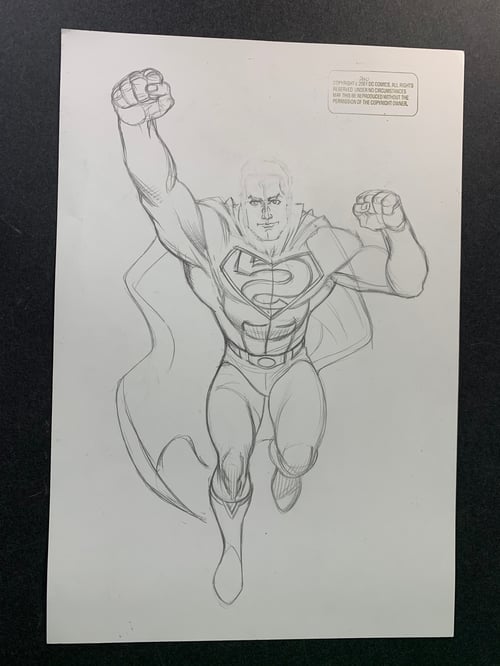 Image of SUPERMAN (DC SUPER HEROES: THE ULTIMATE POP-UP BOOK) original art