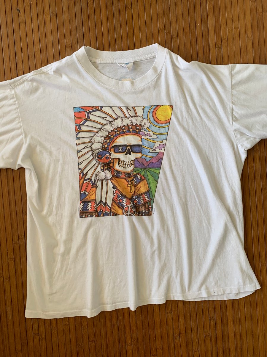 Vintage 1990 Native American Deadhead / Fits Wide M/L | Cosmic Carter