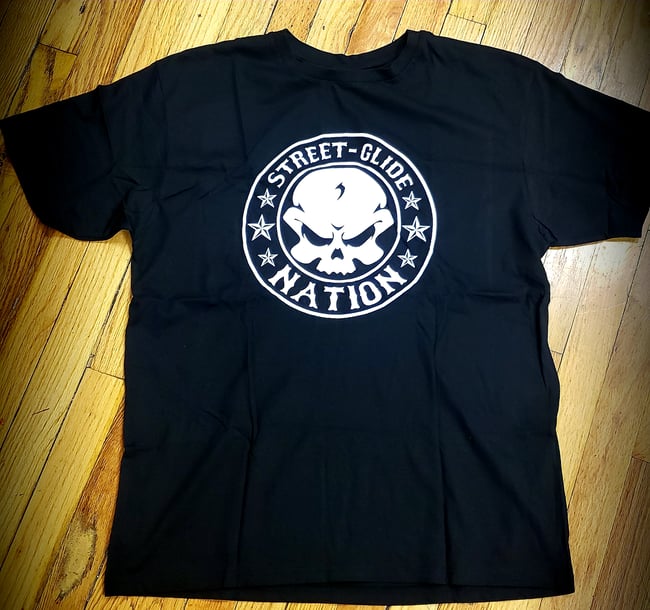 Street Glide Nation OG front logo Black T.
