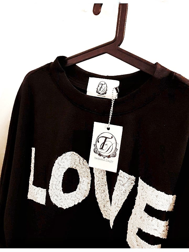 SEQUIN LOVE' Oversized Jumper 