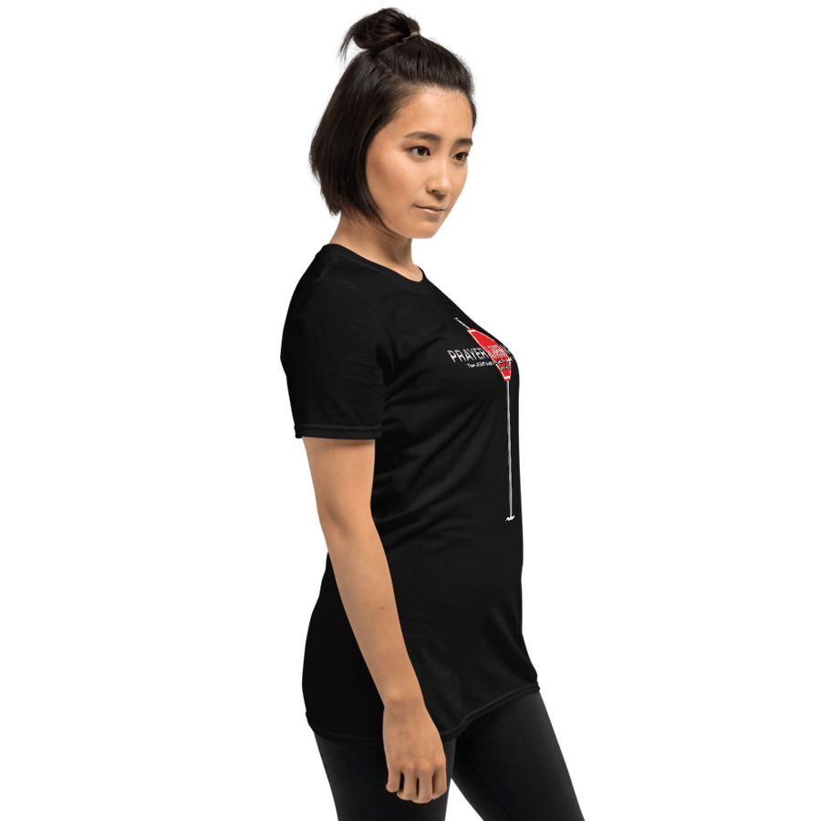 Image of "Prayer Lives Matter" Cross Stop Short-Sleeve Unisex T-Shirt