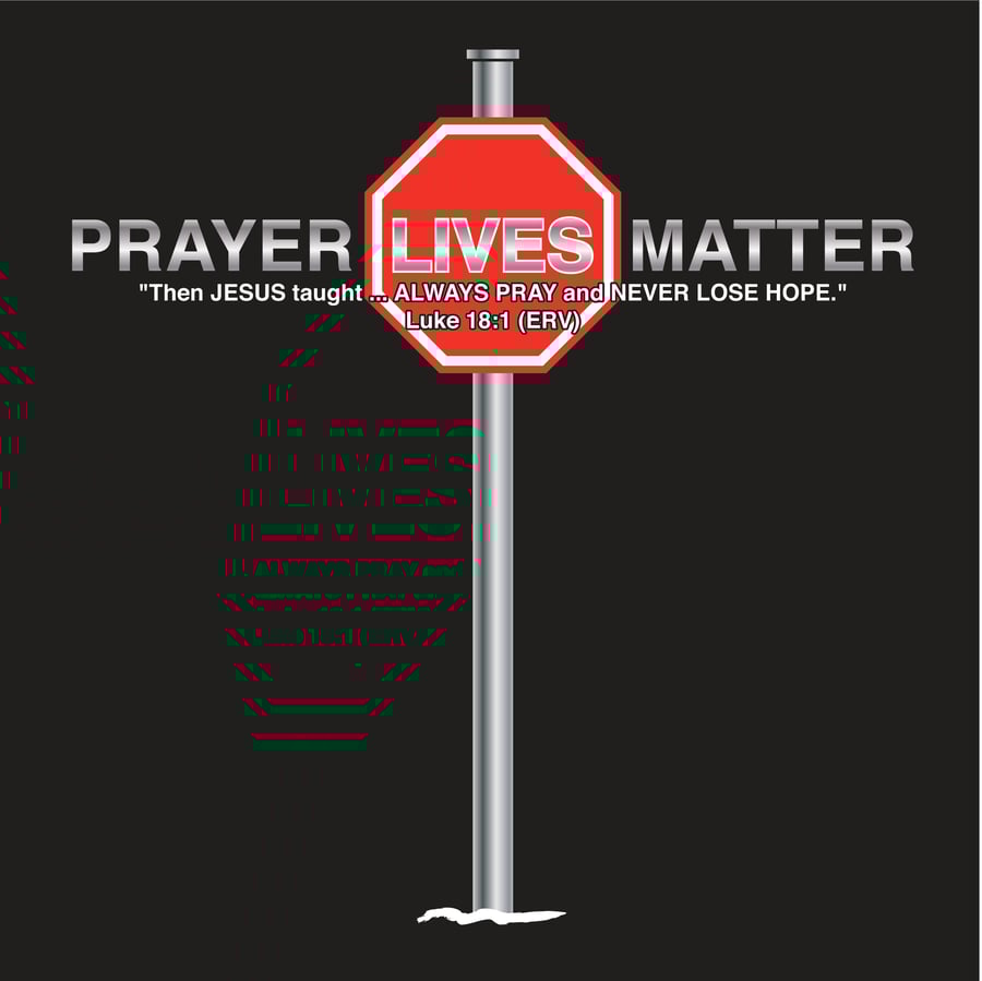 Image of "Prayer Lives Matter" Cross Stop Short-Sleeve Unisex T-Shirt