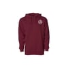 Wrongkind Stamp Hoodie (Maroon w/ White)