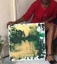 Golden green Painting on canvas 