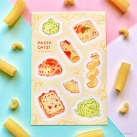 pasta cats sticker sheet